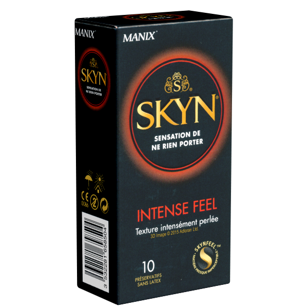 SKYN Intense Feel Kondome Latexfrei, Genoppt – 30 Stück + Gratis 5 SKYN 5 Senses, Mit Gleitmittel, Kühlend/wärmend, 53 Mm Breite – Für Extra Gefühl
